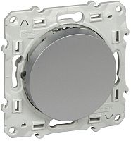 Переключатель без рамки Schneider Electric Odace 1-кл. проходной алюминий картинка